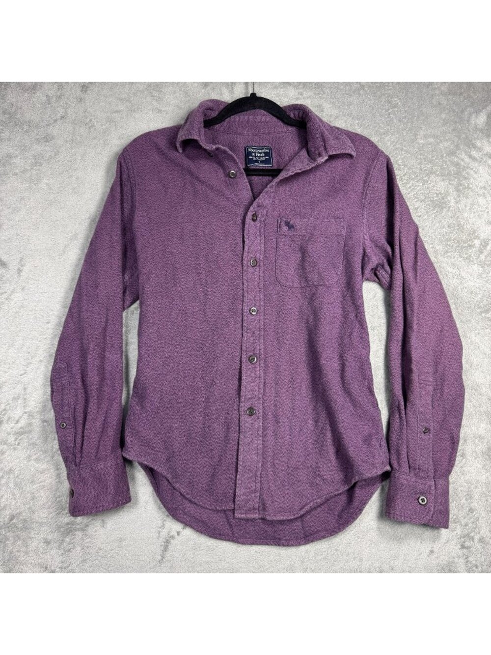 2000s Abercrombie & Fitch Purple Flannel Shirt Womens Small Western Grunge Moose